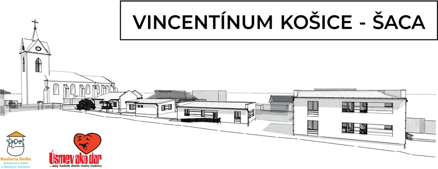 Vizualizácia 4 etáp projektu Vincentínum Šaca